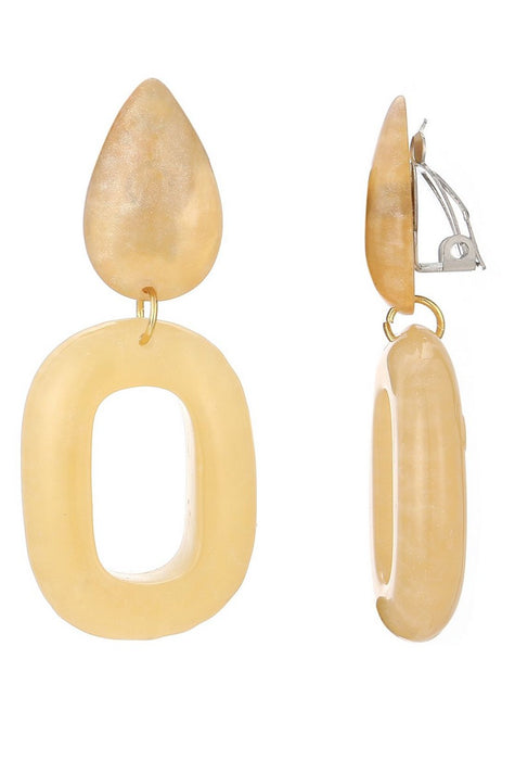 Boucles d'oreilles clip Ning en acier inoxydable