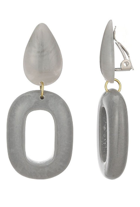 Boucles d'oreilles clip Ning en acier inoxydable