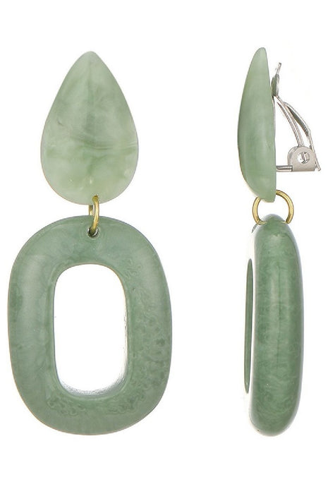 Boucles d'oreilles clip Ning en acier inoxydable