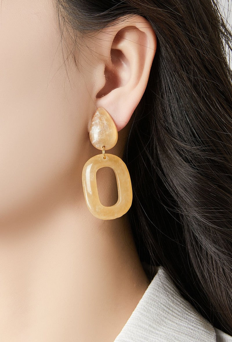 Boucles d'oreilles clip Ning en acier inoxydable