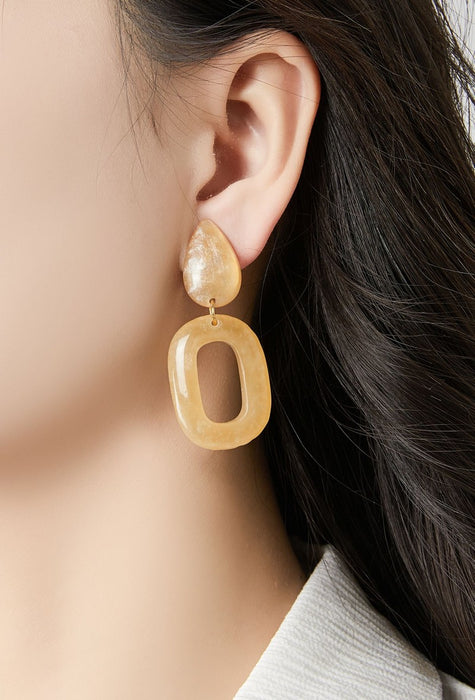 Boucles d'oreilles clip Ning en acier inoxydable