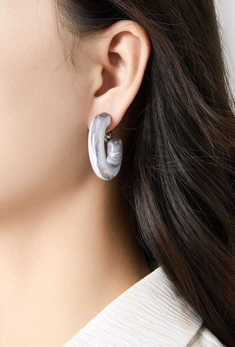 Boucles d'oreilles clip Ninon en acier inoxydable