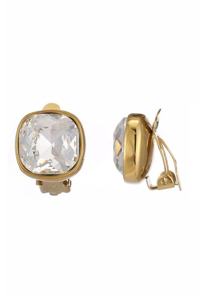 Boucles d'oreilles clip Nitika en acier inoxydable