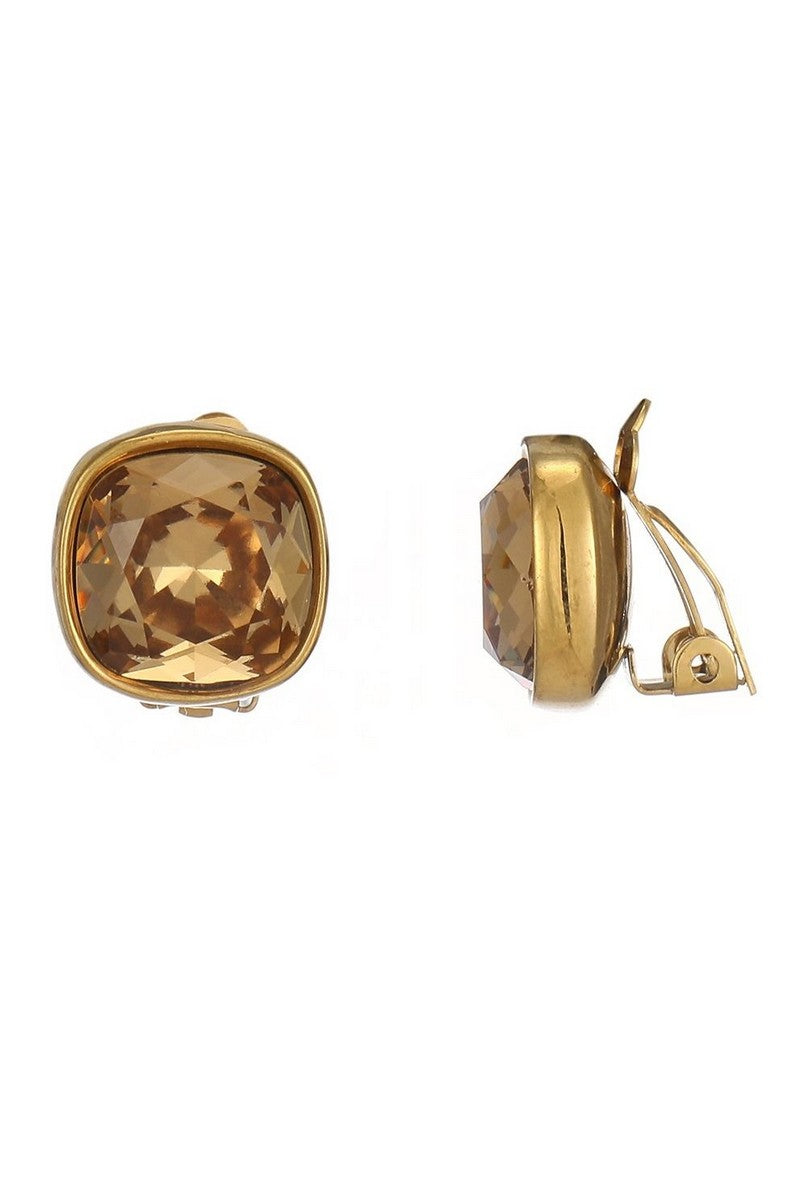 Boucles d'oreilles clip Nitika en acier inoxydable