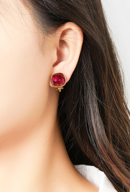 Boucles d'oreilles clip Nitika en acier inoxydable