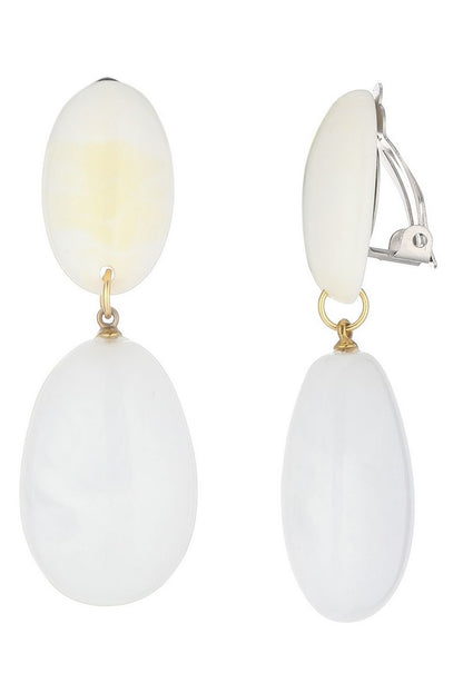 Boucles d'oreilles clip Nomaira en acier inoxydable