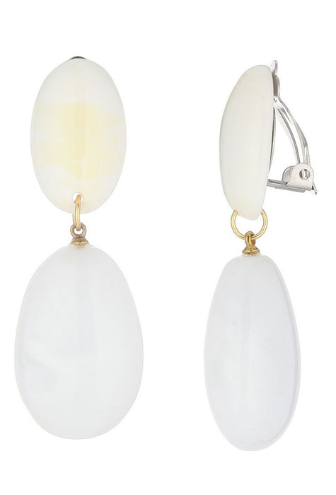 Boucles d'oreilles clip Nomaira en acier inoxydable