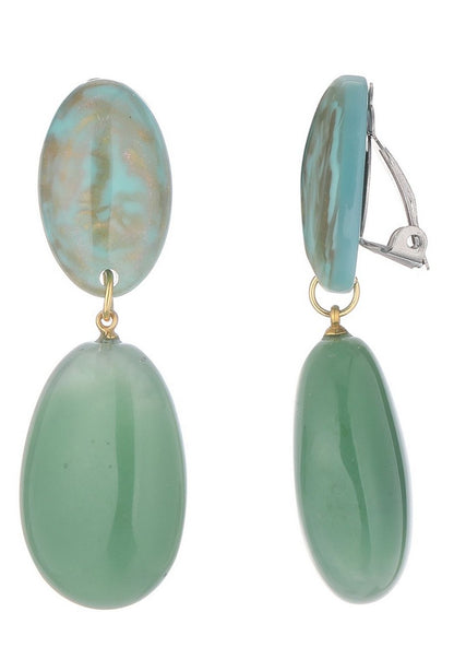 Boucles d'oreilles clip Nomaira en acier inoxydable