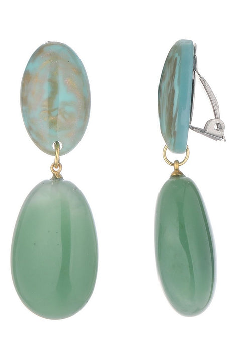 Boucles d'oreilles clip Nomaira en acier inoxydable