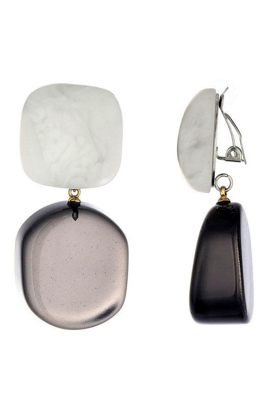 Boucles d'oreilles clip Noy en acier inoxydable