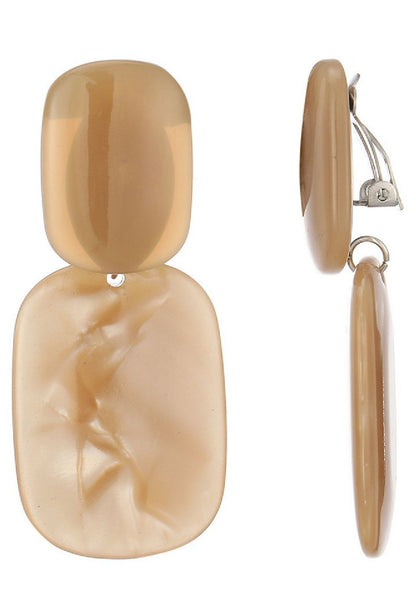 Boucles d'oreilles clip Ntombi en acier inoxydable