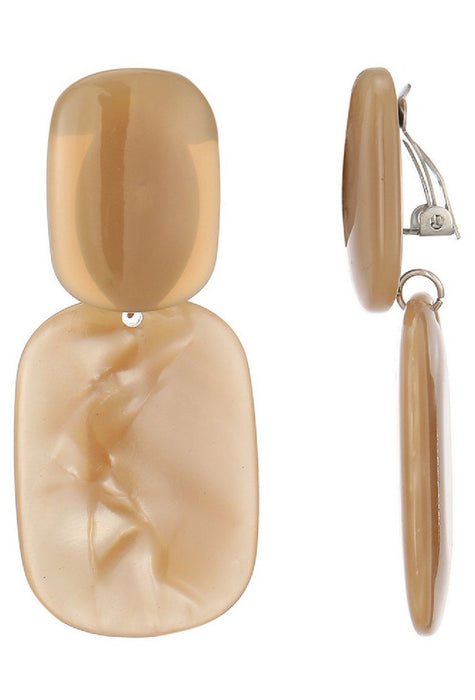 Boucles d'oreilles clip Ntombi en acier inoxydable