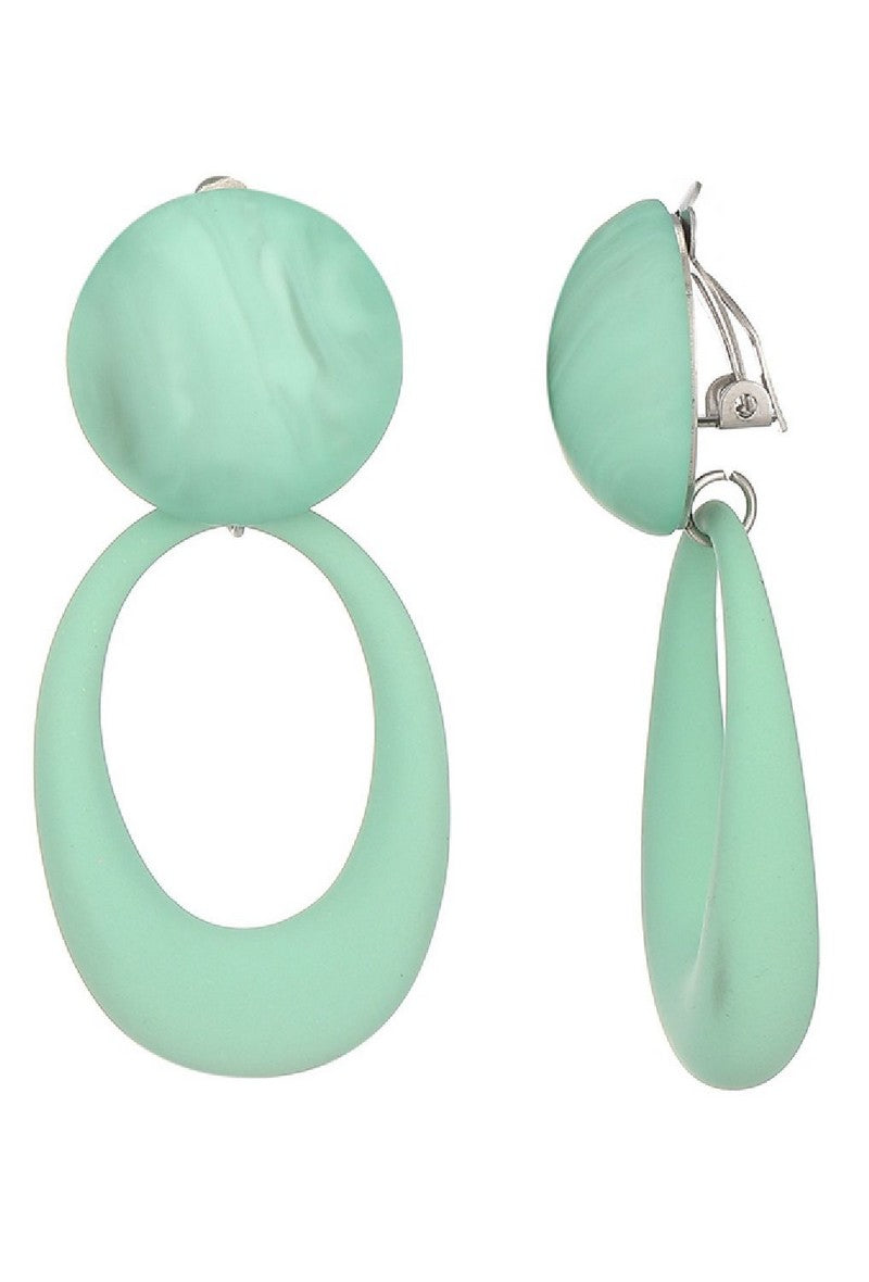 Boucles d'oreilles clip Nura en acier inoxydable