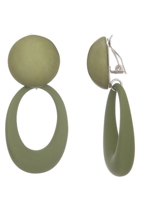 Boucles d'oreilles clip Nura en acier inoxydable