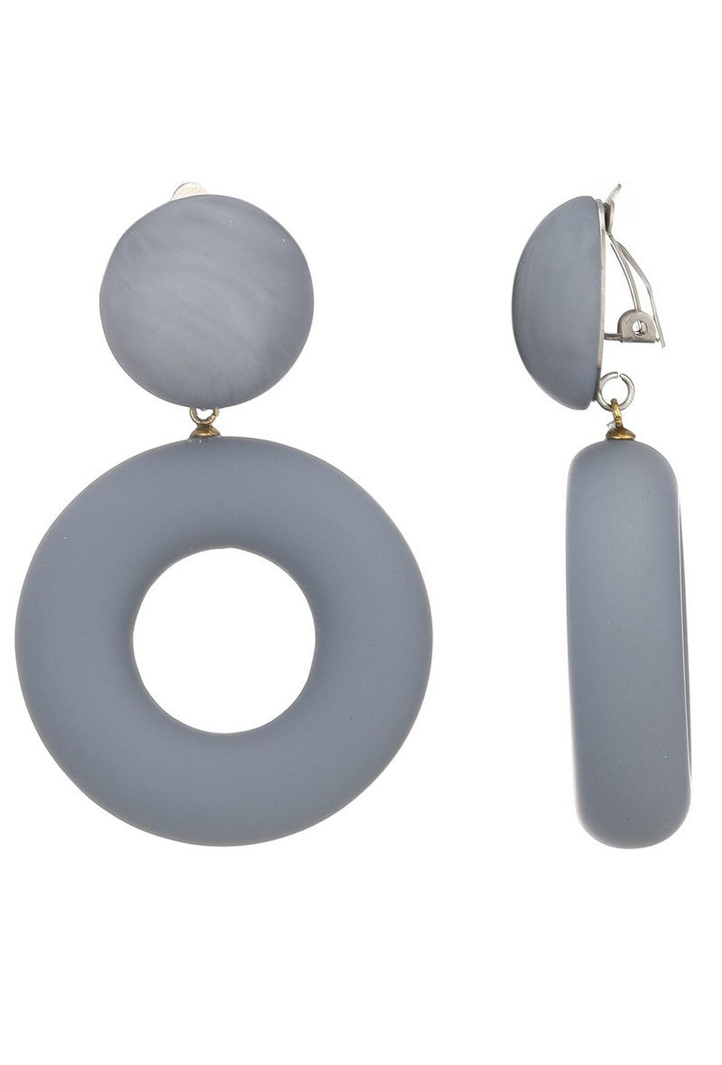Boucles d'oreilles clip Nurit en acier inoxydable