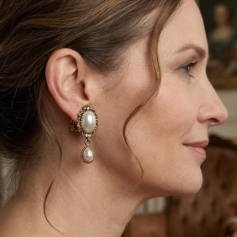 Boucle d'oreille clip Servane