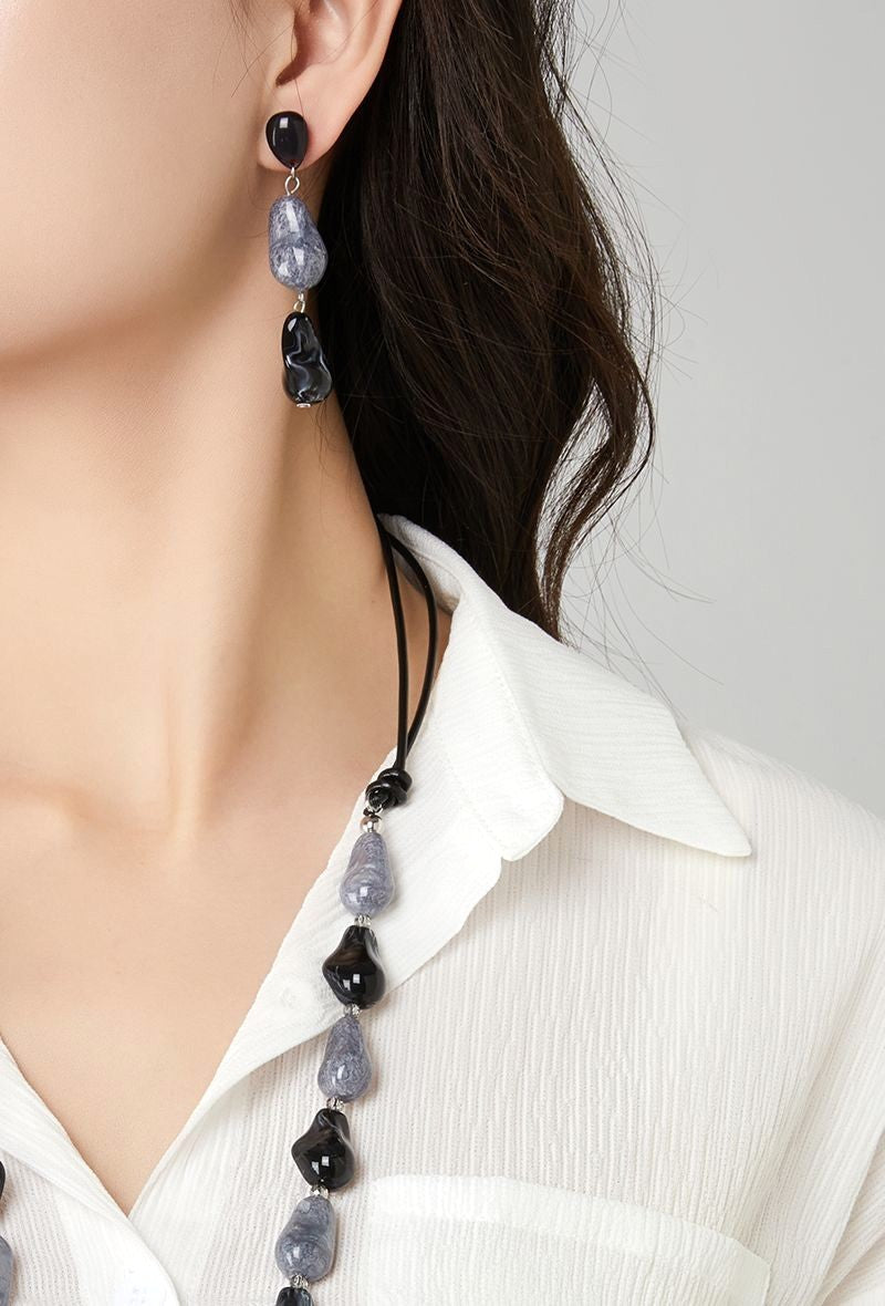 Boucle d'oreille tige Tapiwa en acier inoxydable