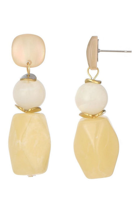 Boucle d'oreille tige Tendai en acier inoxydable