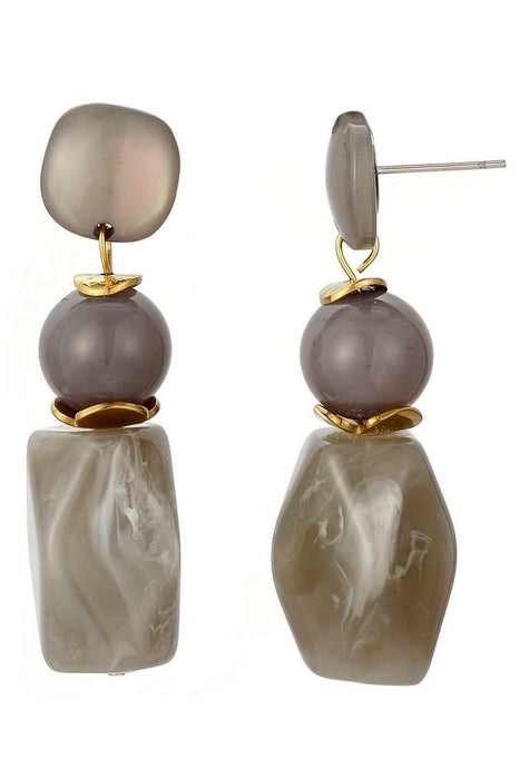 Boucle d'oreille tige Tendai en acier inoxydable