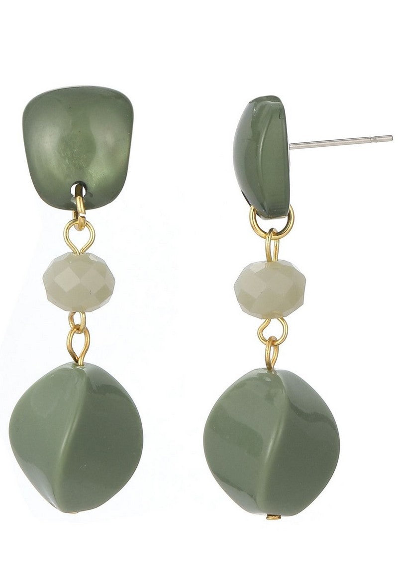 Boucle d'oreille tige Thema en acier inoxydable