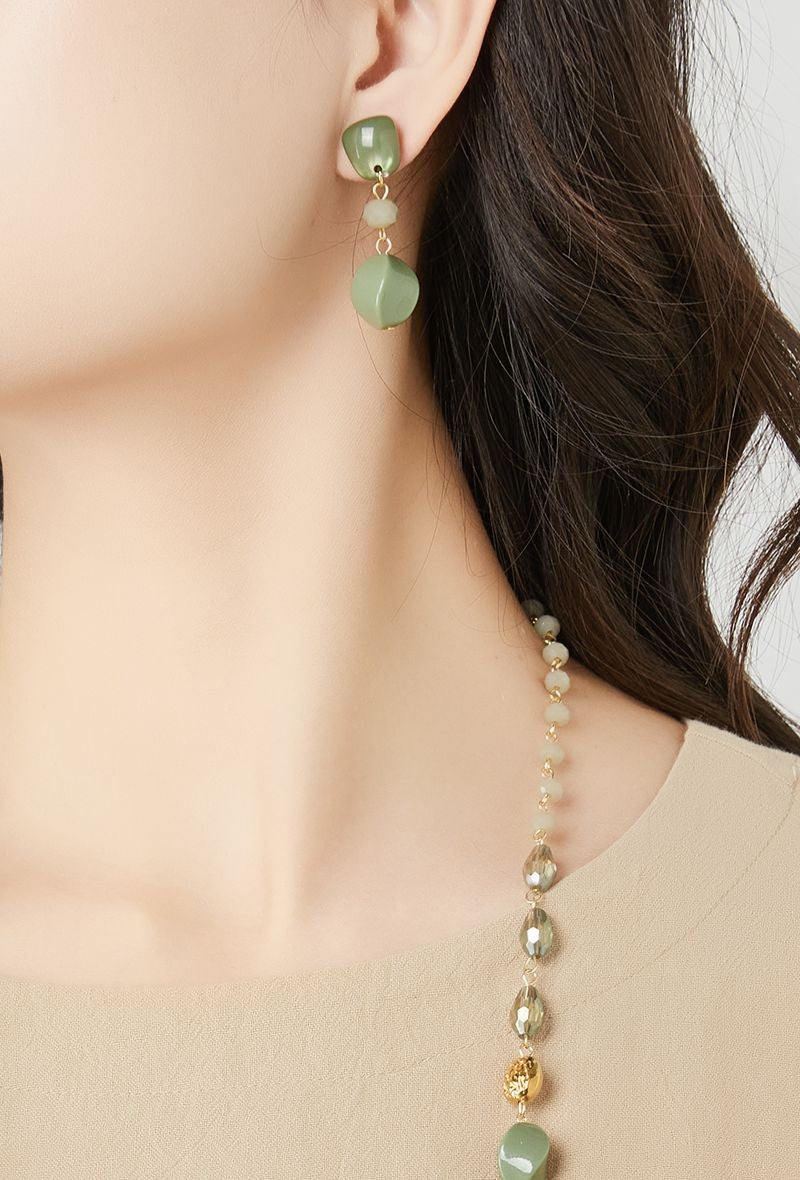 Boucle d'oreille tige Thema en acier inoxydable