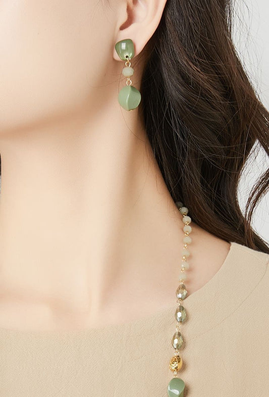Boucle d'oreille tige Thema en acier inoxydable