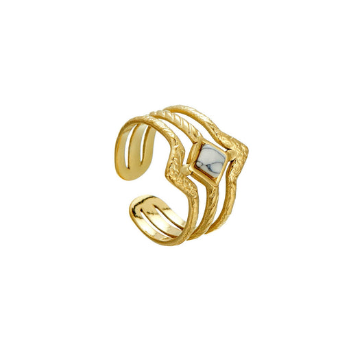 Bague acier blanche Ufuk