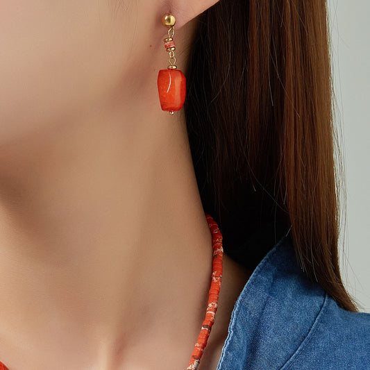 Boucle d'oreille tige Ulfa en acier inoxydable