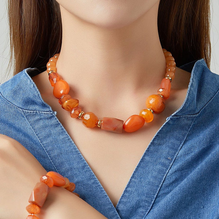Collier Unelma en acier doré à l'or fin