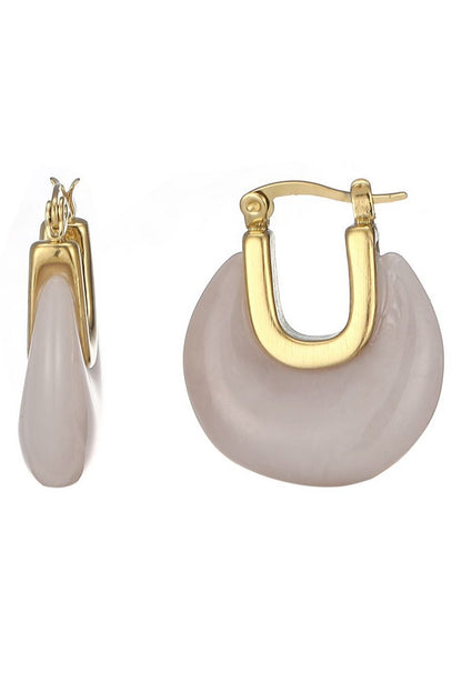Boucle d'oreille tige Urlas en acier inoxydable
