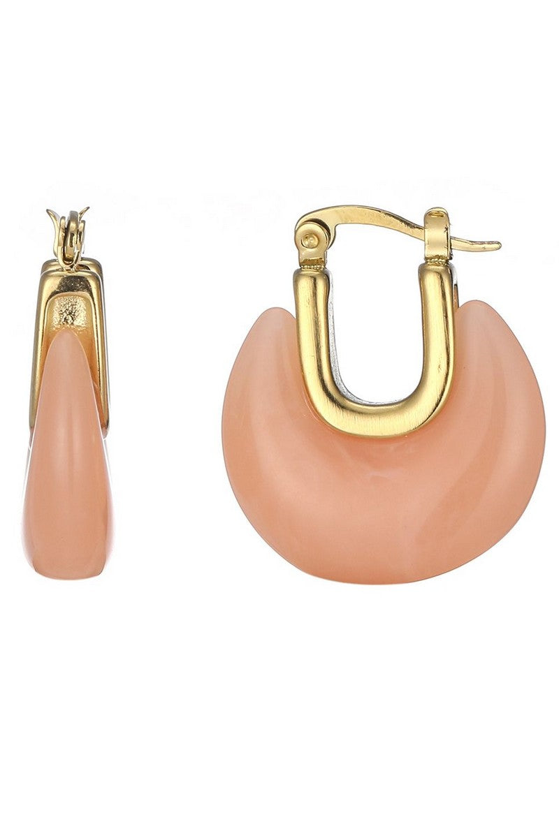 Boucle d'oreille tige Urlas en acier inoxydable