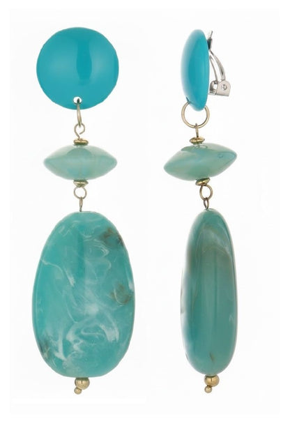 Boucles d'oreilles clip Uzima en acier inoxydable