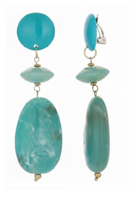Boucles d'oreilles clip Uzima en acier inoxydable