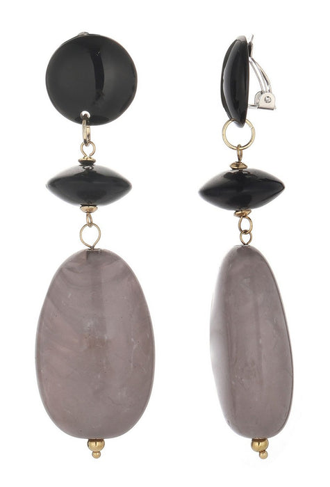 Boucles d'oreilles clip Uzima en acier inoxydable