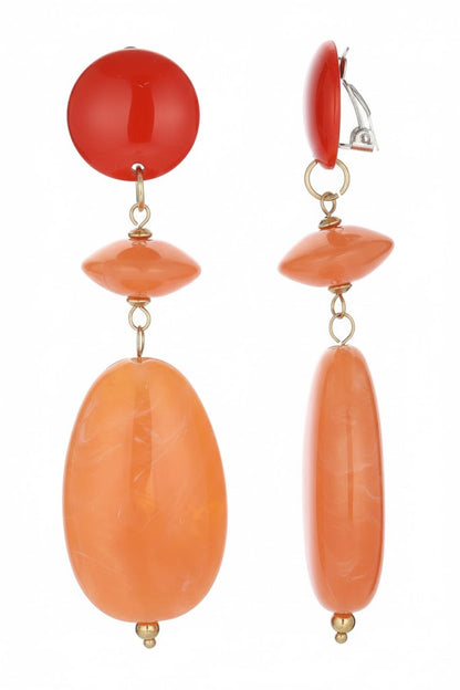Boucles d'oreilles clip Uzima en acier inoxydable