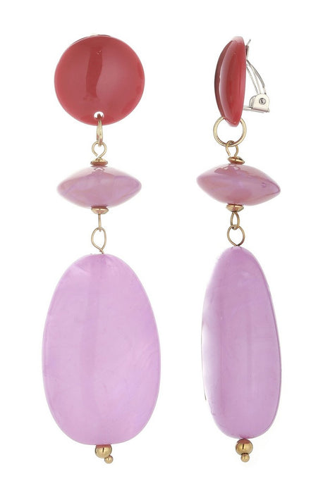 Boucles d'oreilles clip Uzima en acier inoxydable