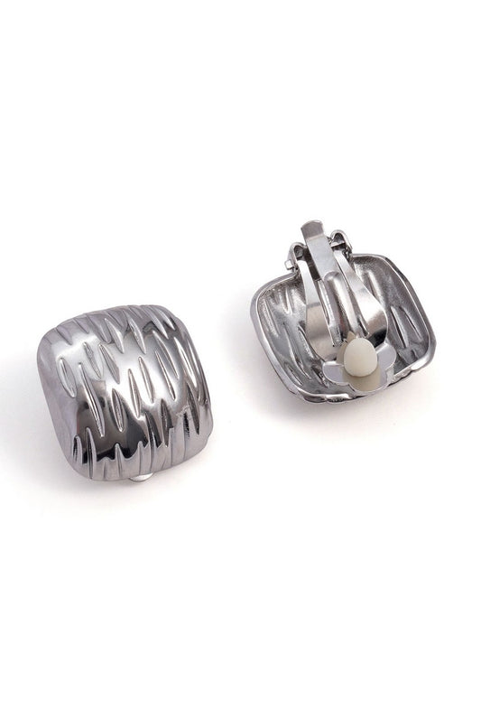 Boucles d'oreilles clip Varya en acier inoxydable