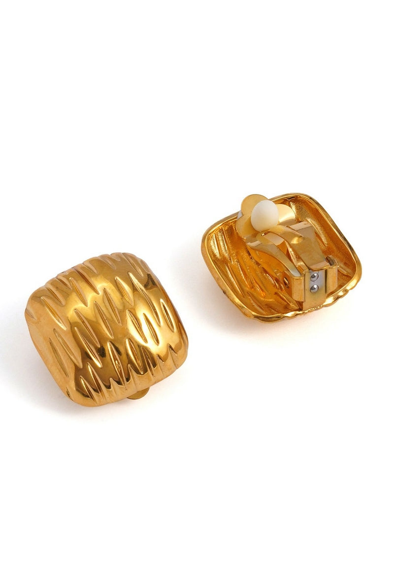 Boucles d'oreilles clip Varya en acier inoxydable