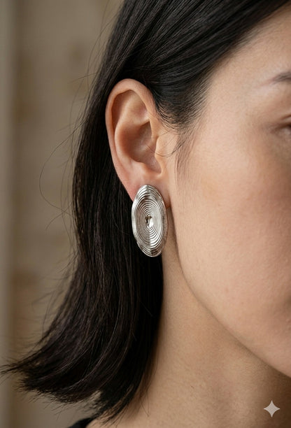 Boucles d'oreilles clip Vasanti en acier inoxydable