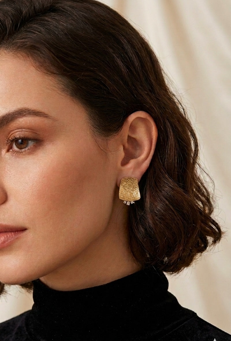 Boucles d'oreilles clip Vasilija en acier inoxydable
