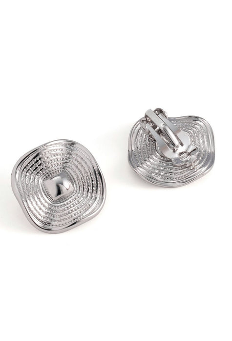 Boucles d'oreilles clip Vasiliki en acier inoxydable