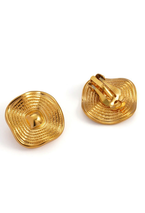 Boucles d'oreilles clip Vasiliki en acier inoxydable