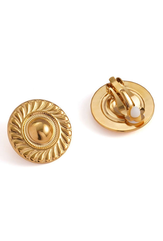 Boucles d'oreilles clip Vasilka en acier inoxydable