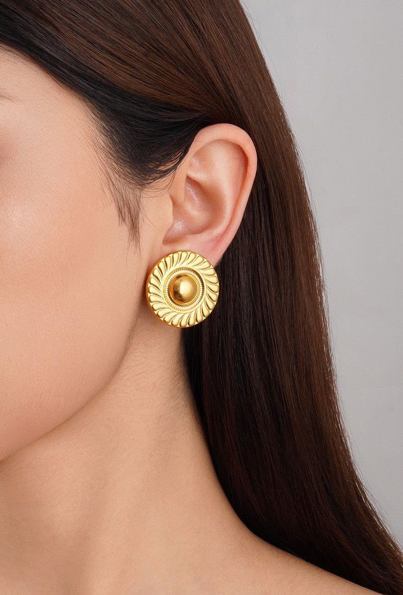 Boucles d'oreilles clip Vasilka en acier inoxydable