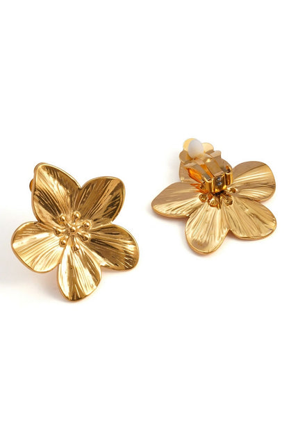 Boucles d'oreilles clip Vilja en acier inoxydable