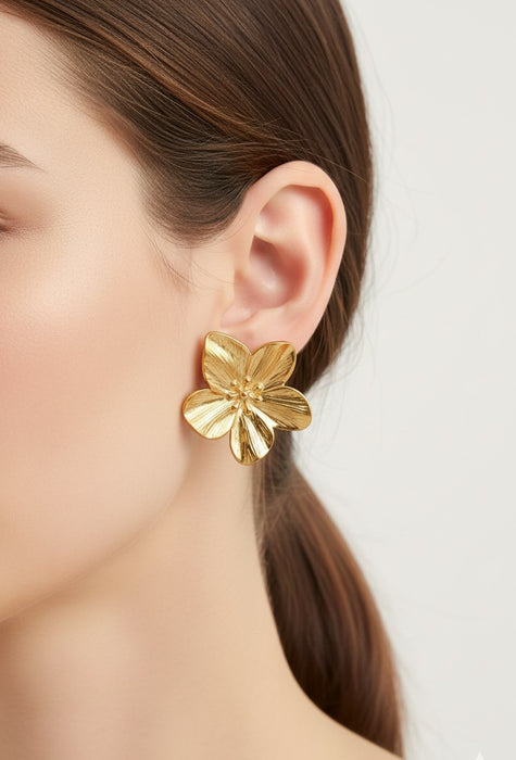 Boucles d'oreilles clip Vilja en acier inoxydable