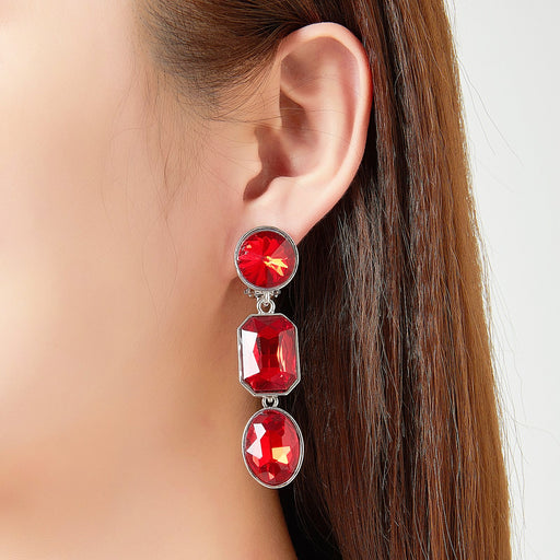 Boucle d'oreille pendante perle de crystal pas cher 24€