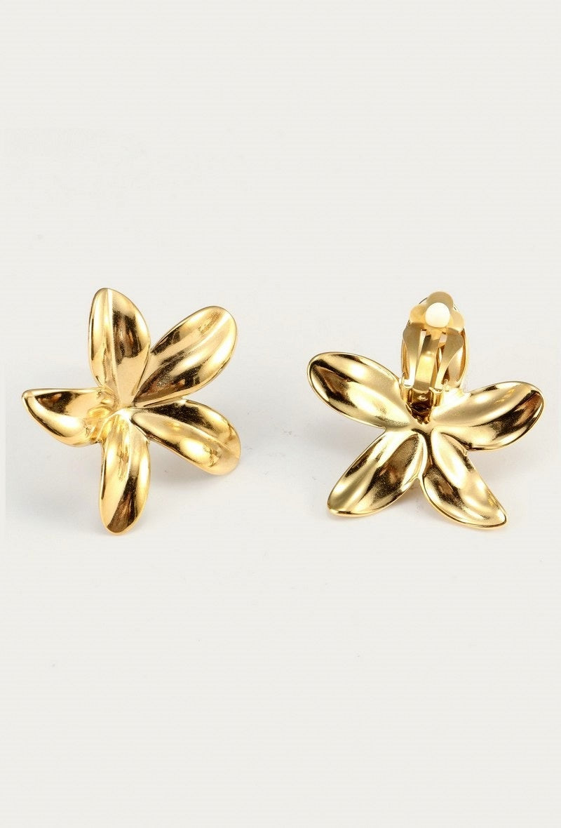 Boucles d'oreilles clip Yaen en acier inoxydable