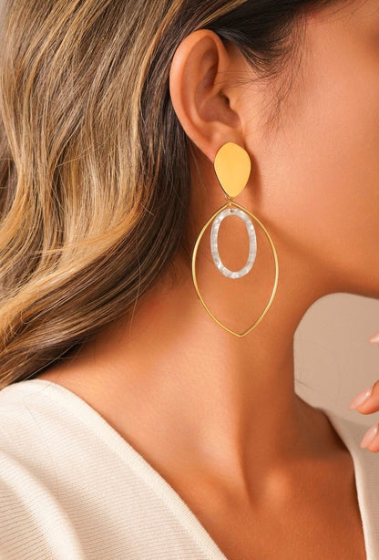 Boucles d'oreilles clip Yamenia en acier inoxydable