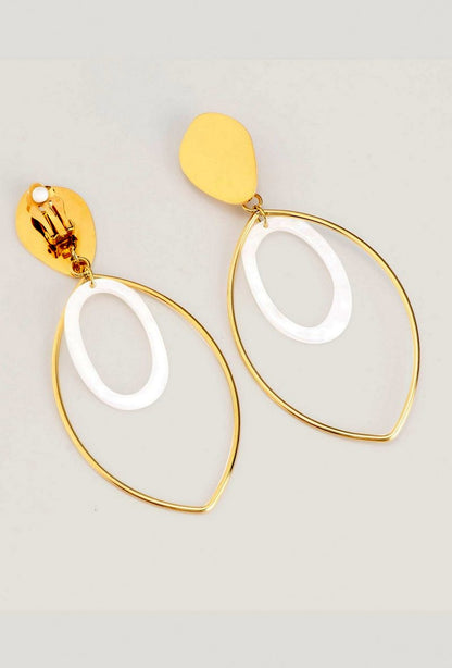 Boucles d'oreilles clip Yamenia en acier inoxydable